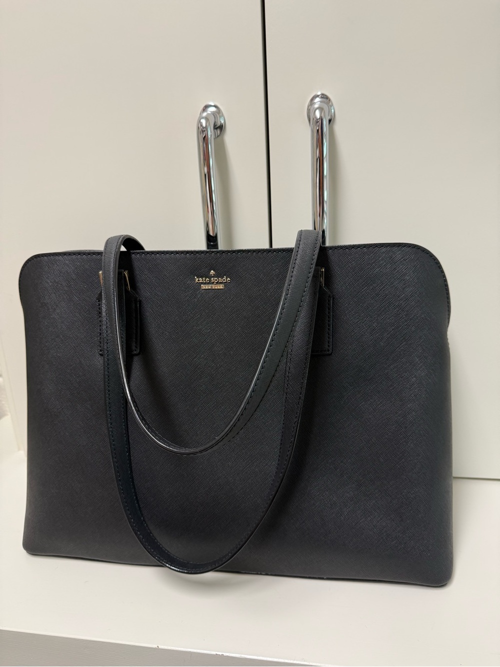 Kate Spade New York Black Saffiano Laptop Tote + Matching Laptop Sleeve